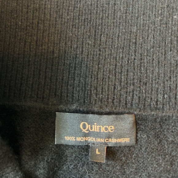 NWOT Quince Women's Mongolian Cashmere Midi/Maxi Skirt Black L - Picture 4 of 4